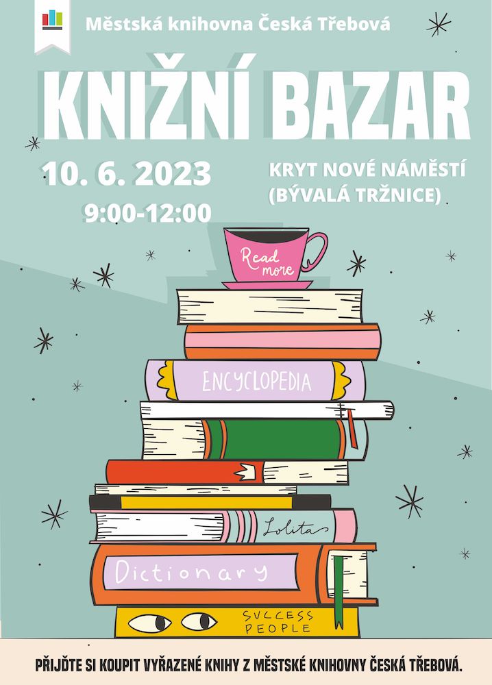 Plakát na akci: knižní bazar