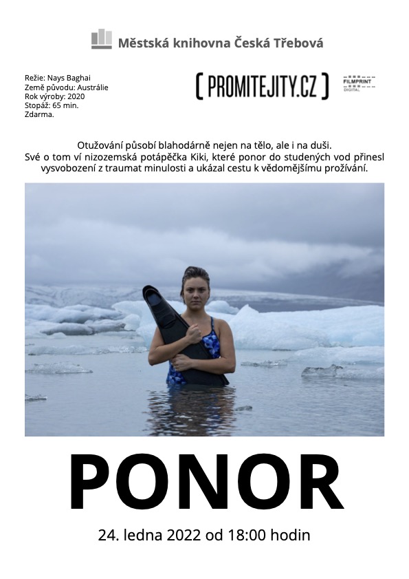 Plakát: promítání filmu Ponor