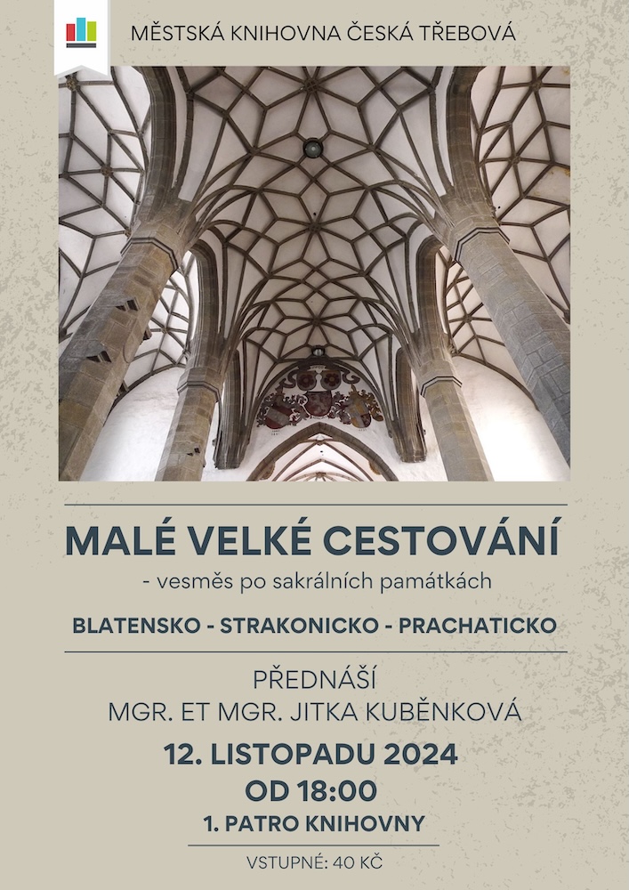 Plakat: male velke cestovani po sakralnich pamatkach