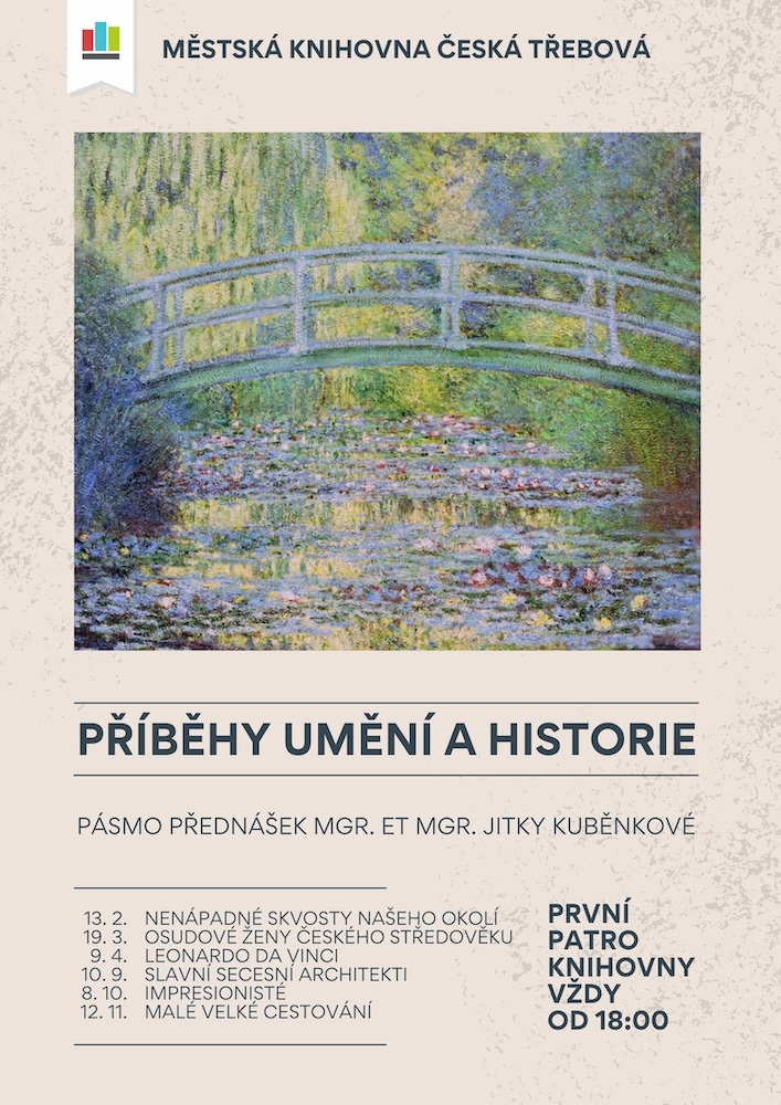 Plakát: cyklus přednášek Příběhy umění a historie