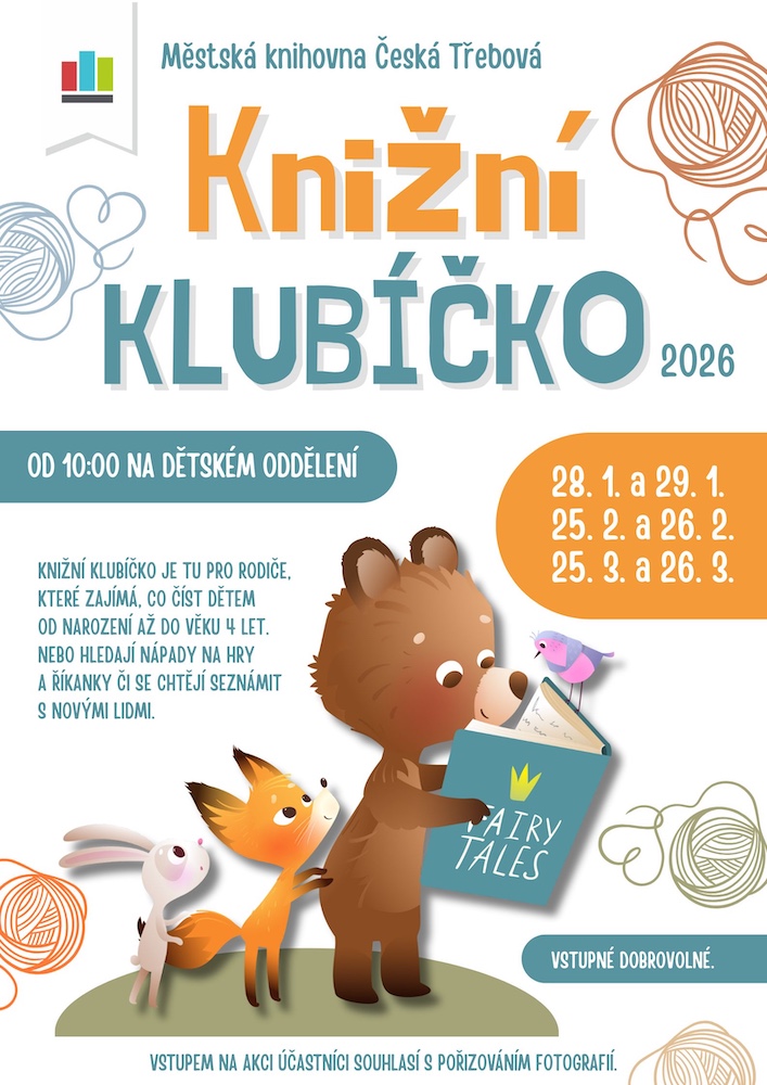 Plakát: knizni klubicko 2026