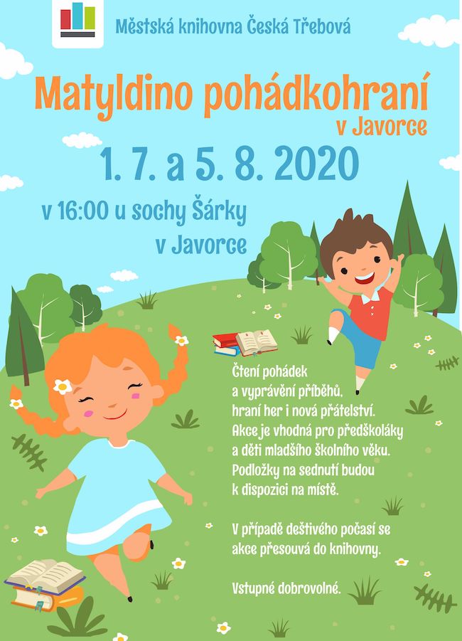 Plakát na akci Matyldino pohaákohraní léto 2020